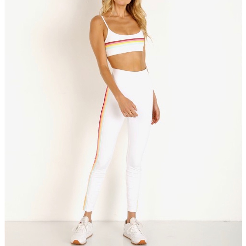 Spiritual Gangster 7/8 White leggings